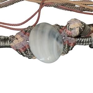 Vintage‎ Custom Multi Pastel Colored Wrap Around Rope Belt With Shell